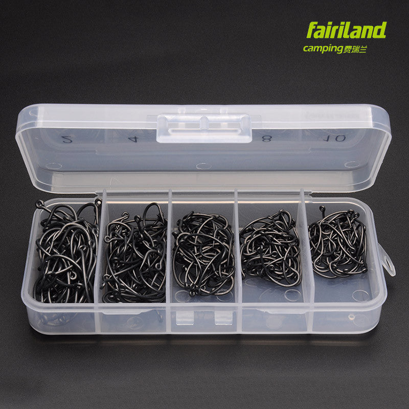 250pcs TEFLON Sharp Carp Fishing Hooks TFSH-B Single Barbed Fishhooks –  Fairiland Outdoor Technology