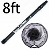 Telescopic Fishing Landing Net 6'/7'/8'/9'/10'/11' with High Carbon Pole