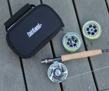 TURMAX Fly Reel Combo Large Arbor CNC-Machined Fly Fishing Reel Set from Bar Stock Aluminum, Includes 1 Reel, 2 Spare Spools, 1 Storage Bag