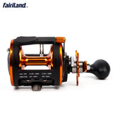 4BB 4.1:1 ACT40 Boat Fishing Reel Drum Trolling Reel Right Hand 18KG Drag Power Baitcasting Reel-USA