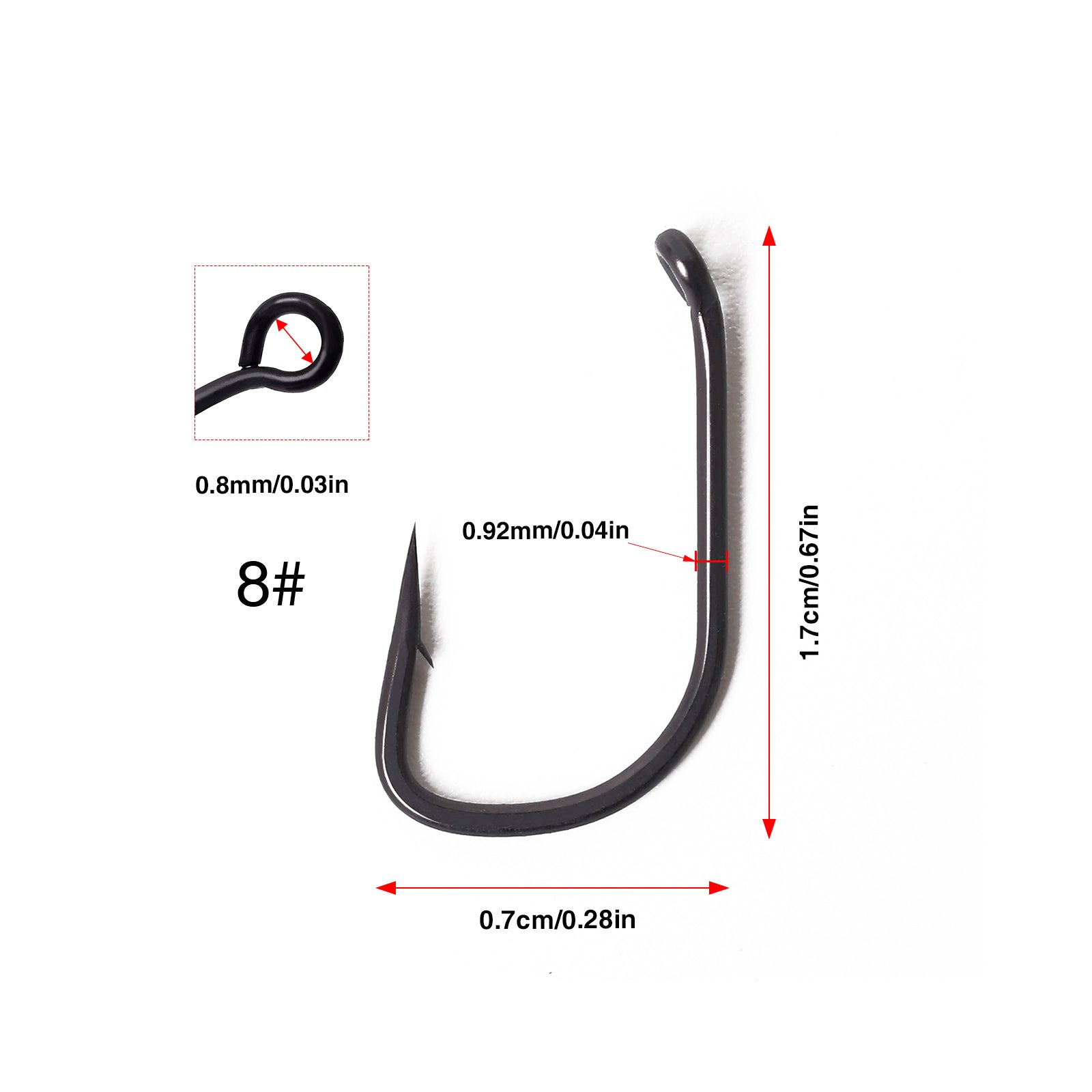 FISHING HOOK 8236 MATERIAL HOOK SIZE 1/0 High Carbon Steel